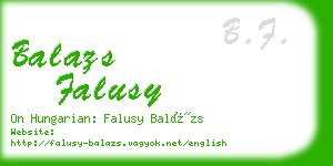 balazs falusy business card